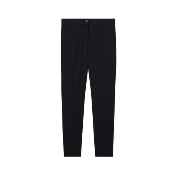 Eileen Fisher Black Cotton Blend Ponte High-Waisted Slim Pant Size XL NWT - Picture 1 of 12